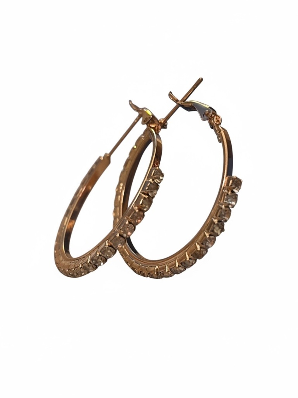 Rose Gold Hoop Earrings - Twisted & Textured Sets - Picture 3 of 3